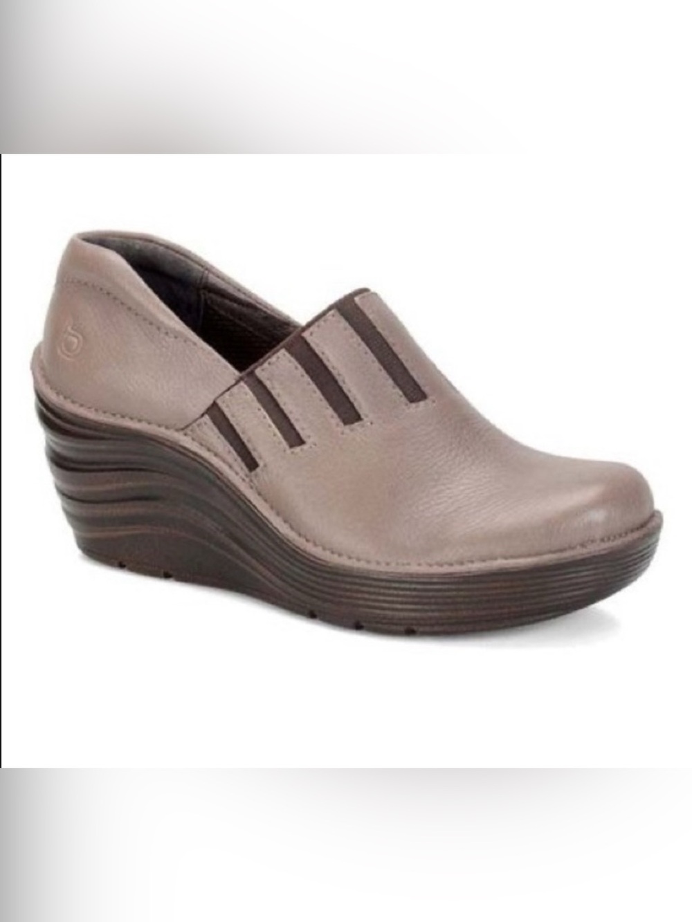 BIONICA | Taupe Gray Coast Leather Clogs size 8.5